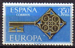 Z vendido ESPAÑA 1968 1868 Sellos Nuevos Serie Europa-CEPT c/charnela Espana Spain Espagne Spagna Spanje Spanien 